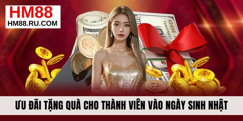 Ưu đãi tặng quà cho thành viên vào ngày sinh nhật